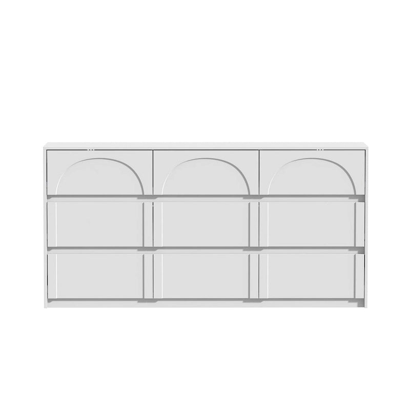 Mobiletto con 6 cassetti bianco, stile ad arco, per 1