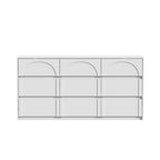 Mobiletto con 6 cassetti bianco, stile ad arco, per 1