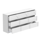 Mobiletto con 6 cassetti bianco, stile ad arco, per 1