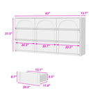 Mobiletto con 6 cassetti bianco, stile ad arco, per 1