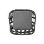 Sgabello da bar da esterno in rattan e metallo grigio/naturale/marrone, 30 pollici, set da 2