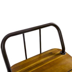 Sgabello da bar da esterno in rattan e metallo grigio/naturale/marrone, 30 pollici, set da 2