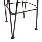 Sgabello da bar da esterno in rattan e metallo grigio/naturale/marrone, 30 pollici, set da 2