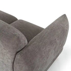Divano a 3 posti in ciniglia beige/marrone scuro, 226 cm L × 91 cm P × 81 cm H