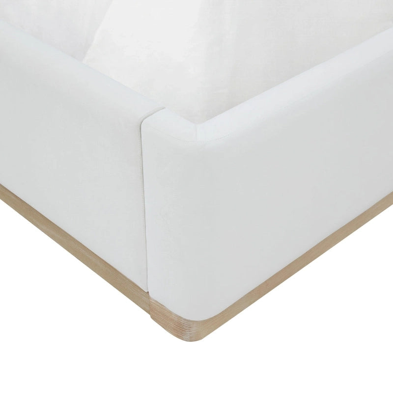 Letto king size rivestito in velluto nero/crema – 1 persona