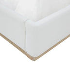 Letto king size rivestito in velluto nero/crema – 1 persona